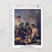 Kinder, die von Bartolome Esteban Murillo spielen Postkarte (Vorne/Hinten)