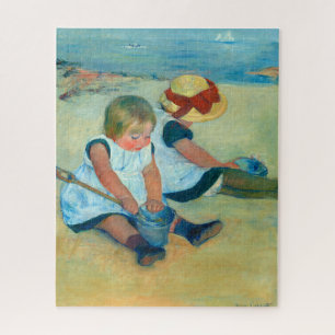Kinder, die von Mary Cassat am Strand spielen Puzzle
