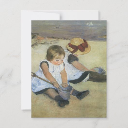 Kinder, die von Mary Cassatt am Strand spielen (Vorderseite)
