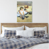 Kinder, die von Mary Cassatt am Strand spielen Leinwanddruck (Insitu (Schlafzimmer))