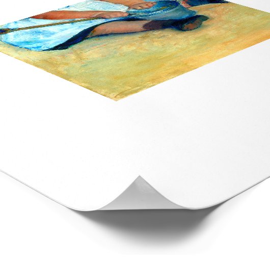 Kinder, die von Mary Cassatt am Strand spielen Poster (Ecke)