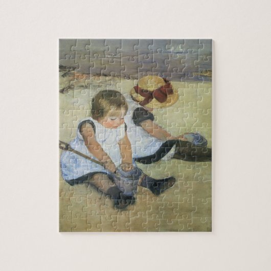 Kinder, die von Mary Cassatt am Strand spielen Puzzle (Vertikal)
