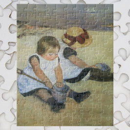 Kinder, die von Mary Cassatt am Strand spielen Puzzle