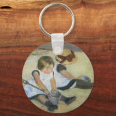 Kinder, die von Mary Cassatt am Strand spielen Schlüsselanhänger (Vorderseite)