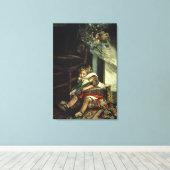 Kinder, die von Spielzeug träumen Leinwanddruck (Insitu (Holzboden))