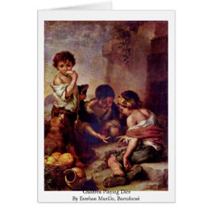 Kinder, die Würfel spielen