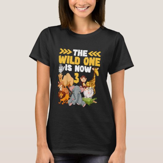 Kinder diese wilde ist jetzt 3 Zoo Safari 3. Gebur T-Shirt (Vorderseite)