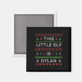 Kinder dieser kleine Elf ist Dylan Ugly Weihnachte Magnet (Vorderseite/Rückseite)