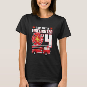 Kinder dieser kleine Feuerwehrmann ist 4 Jahre alt T-Shirt