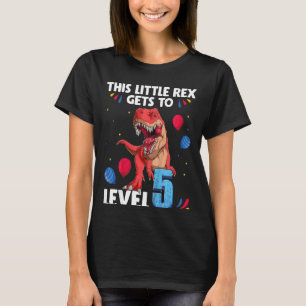 Kinder dieser kleinen Rex erreicht die Stufe 5 Jah T-Shirt