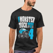 Kinder Dieser Monster-Lkw-Fahrer ist am 4. Geburts T-Shirt (Vorderseite)