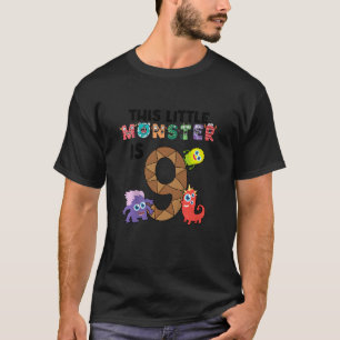 Kinder Dieses kleine Monster ist 9 Jahre alt 9. Ge T-Shirt