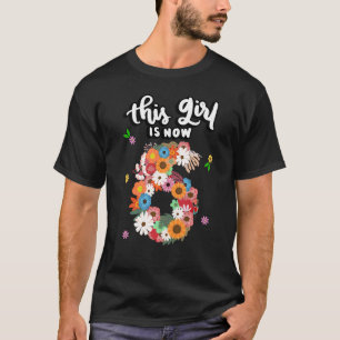 Kinder Dieses Mädchen ist jetzt 6 farbenfrohe Flor T-Shirt