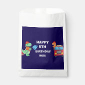 Kinder Dino Feuerwehrmann Geburtstag f Geschenktütchen (Vorderseite)