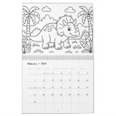 Kinder Dino-Mal-Kalender Kalender (Feb 2027)