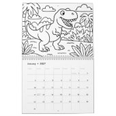 Kinder Dino-Mal-Kalender Kalender (Jan 2027)