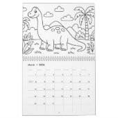 Kinder Dino-Mal-Kalender Kalender (Mär 2026)