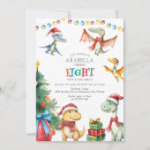 Kinder Dinosaur Achte Geburtstagsparty Einladung (Vorderseite)