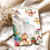 Kinder Dinosaur Einladung zum ersten Geburtstag