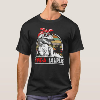 Kinder Dinosaur Geburtstagskind Five A Saurus T-Shirt