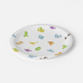 Kinder Dinosaur Thema Geburtstag Pappteller (Schrägansicht)