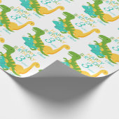 Kinder Dinosaurier 3. Geburtstag Geschenkpapier (Ecke)