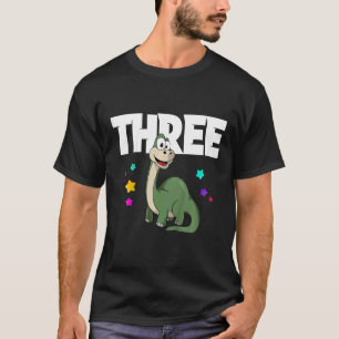 Kinder Dinosaurier 3. Geburtstag T-Shirt
