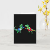 Kinder Dinosaurier Boxing T Rex T Shirt Geschenkha Karte (Gelbe Blume)