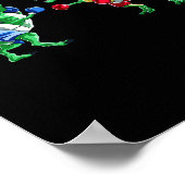 Kinder Dinosaurier Boxing T Rex T Shirt Geschenkha Poster (Ecke)