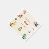 Kinder Dinosaurier Geburtstagsfeier Serviette (Ecke)
