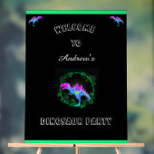 Kinder Dinosaurier Geburtstagsparty Begrüßungszeic Acrylschild (Neutral)