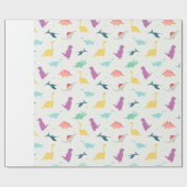 Kinder Dinosaurier Geschenkpapier (Flach)