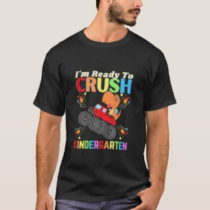Kinder Dinosaurier Ich bin bereit Kindergarten Spa T-Shirt