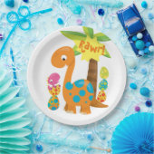 Kinder Dinosaurier Ostereier Party Personalisiert Pappteller (Party)