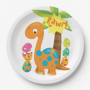 Kinder Dinosaurier Ostereier Party Personalisiert Pappteller