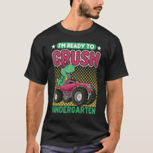 Kinder Dinosaurier Reiten Monster Truck Ich bin be T-Shirt