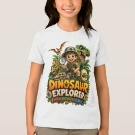 Kinder-Dinosaurier-Shirt | Zukünftiger Paläontolog Tri-Blend Shirt