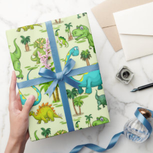 Kinder Dinosaurier Spaß  Geschenkpapier
