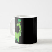 Kinder-Dinosaurier-St.-Patricks-Day-Shamrock-Shirt Kaffeetasse (Vorderseite Links)