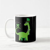 Kinder-Dinosaurier-St.-Patricks-Day-Shamrock-Shirt Kaffeetasse (Links)