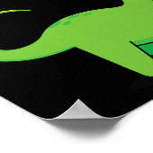 Kinder-Dinosaurier-St.-Patricks-Day-Shamrock-Shirt Poster (Ecke)