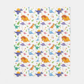 Kinder Dinosaurier und Eier Fleecedecke (Vorderseite)