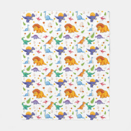 Kinder Dinosaurier und Eier Fleecedecke