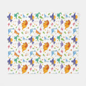 Kinder Dinosaurier und Eier Fleecedecke (Vorderseite (Horizontal))