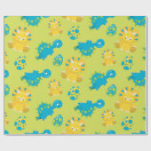 Kinder Dinosaurier und Eierverpackungspapier Geschenkpapier (Flach)