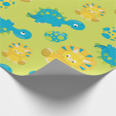 Kinder Dinosaurier und Eierverpackungspapier Geschenkpapier (Ecke)