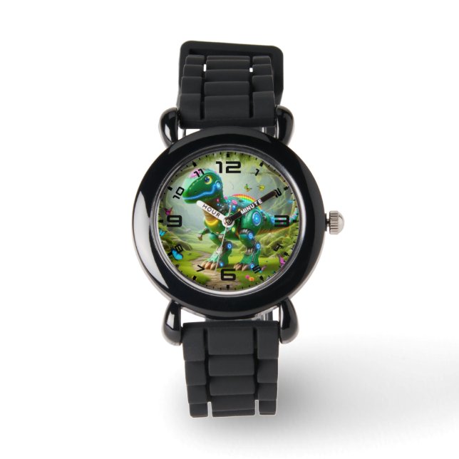 Kinder Dinosaurier Watch Armbanduhr (Vorderseite)