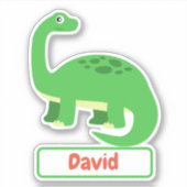 Kinder-Diplodocus-Dinosaurier-Etikett Aufkleber (Vorderseite)