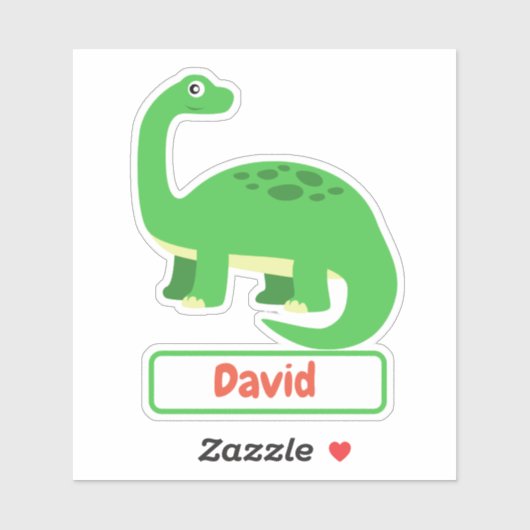 Kinder-Diplodocus-Dinosaurier-Etikett Aufkleber (Blatt)