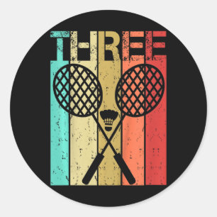Kinder Dminton 3 Geburtstagskind Mädchen Dminton 3 Runder Aufkleber
